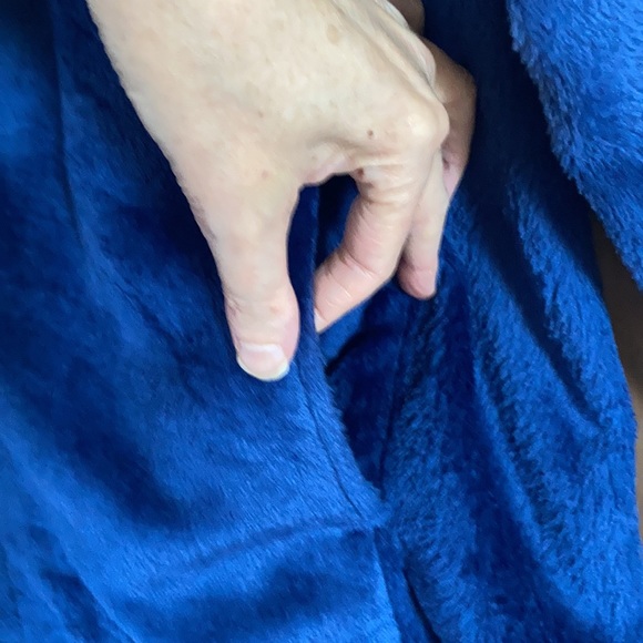 LastCall❌Croft & barrow minky zip front navy blue shirt jacket w pockets size 2X - Picture 8 of 16